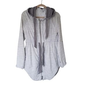 Lululemon Vitality Jacket Hooded Lightweight Long Anorak Style Gray